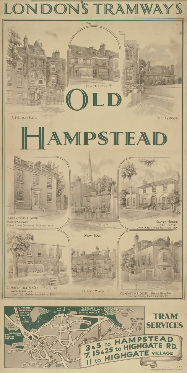 Old Hampstead, Servicios de tranvía de Frederick Adcock
