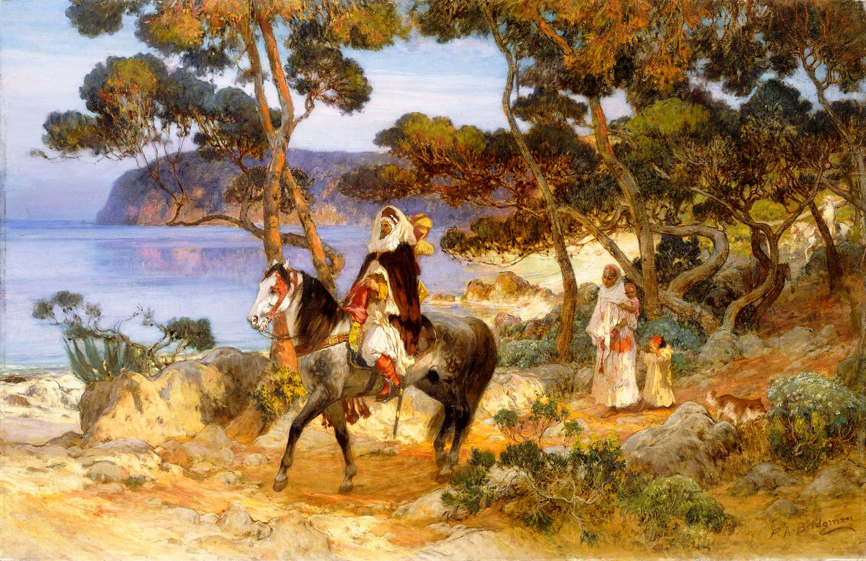 Un sendero costero de Frederick Arthur Bridgman