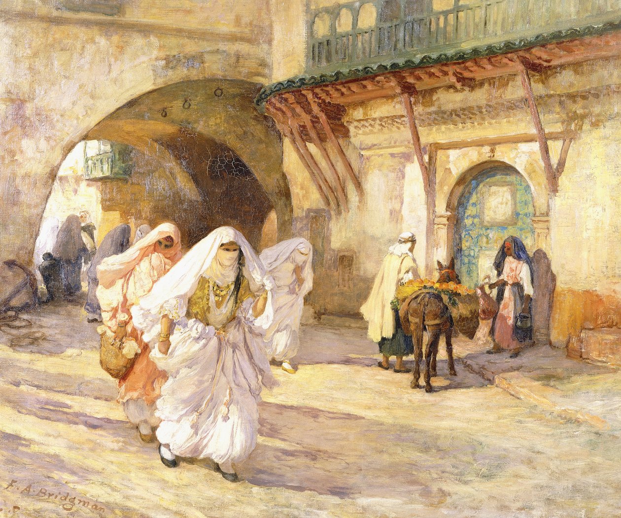 Mujeres Árabes en una Calle de Frederick Arthur Bridgman