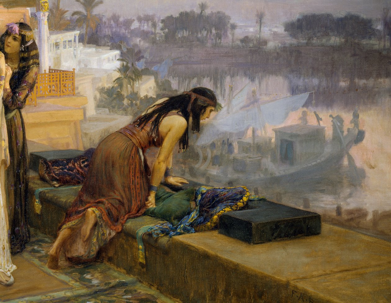 Cleopatra en las terrazas de Filé de Frederick Arthur Bridgman