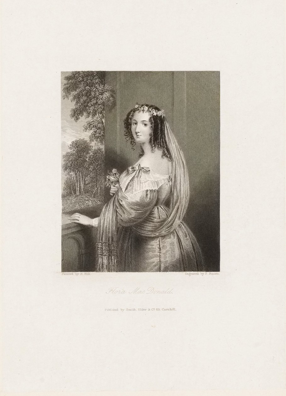 Flora MacDonald, c.1850 (grabado) de Frederick Bacon
