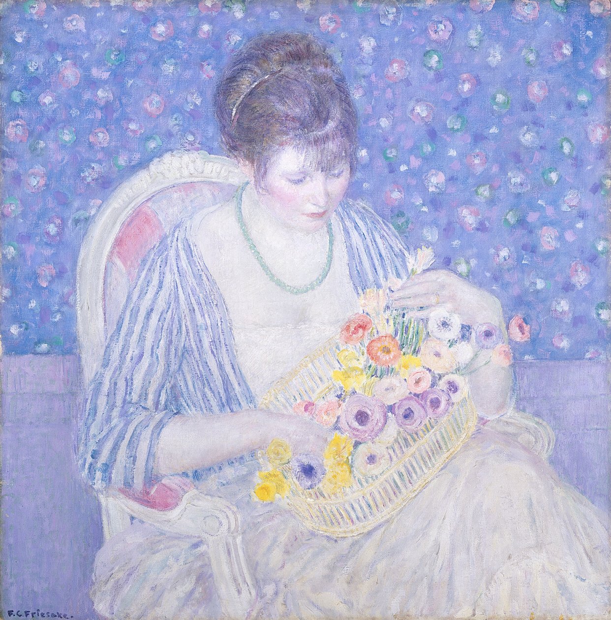La cesta de flores, c. 1913-1917 de Frederick Carl Frieseke