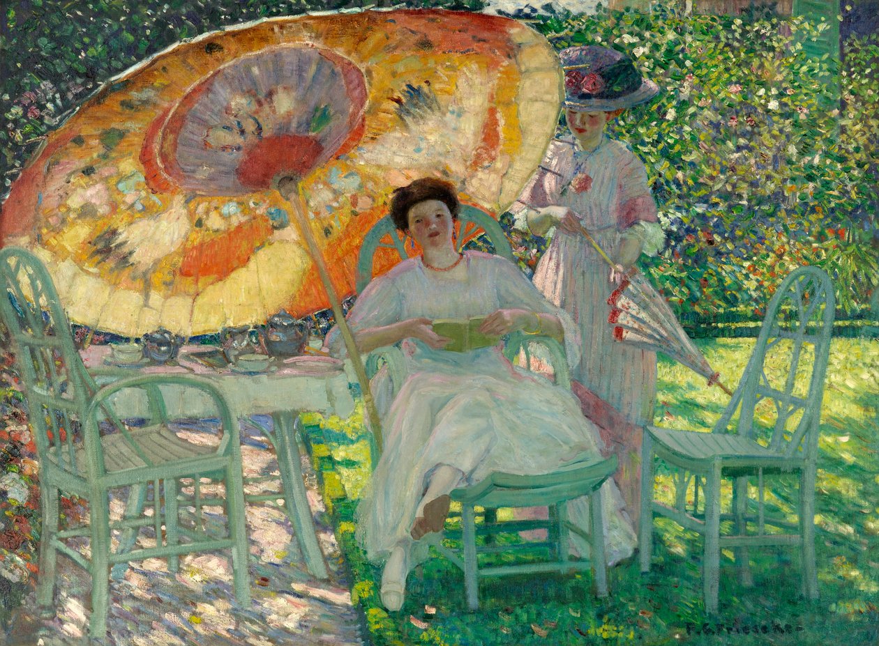 El parasol del jardín de Frederick Carl Frieseke