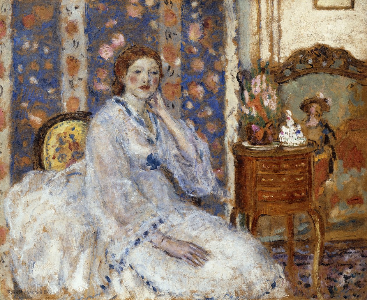 Mujer Sentada en un Sillón de Frederick Carl Frieseke