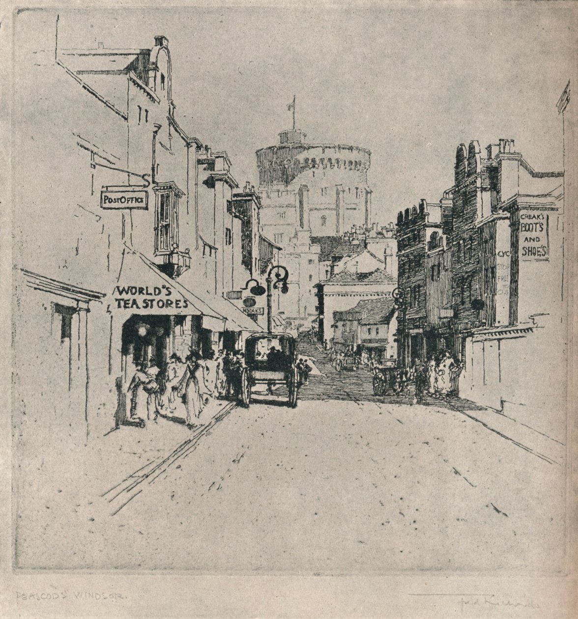 Calle Peascod, Windsor, c. 1918 de Frederick Charles Richards