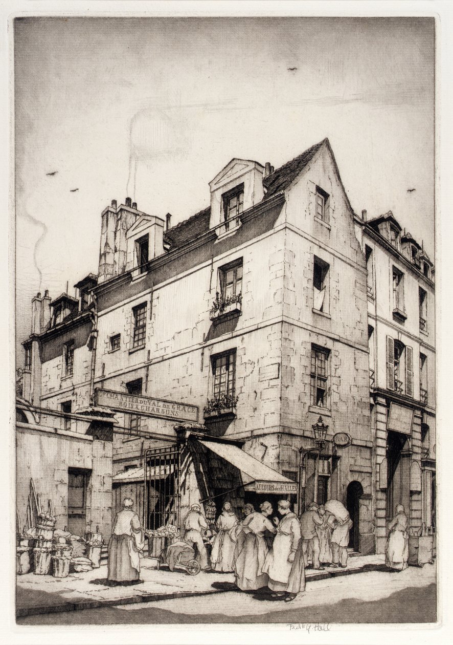 Pequeño mercado francés de Frederick G. Hall