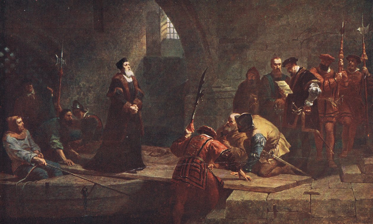 Cranmer en la Puerta de los Traidores de Frederick Goodall