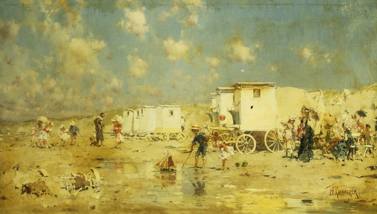 La playa de Scheveningen, Holanda de Frederick Hendrick Kaemmerer