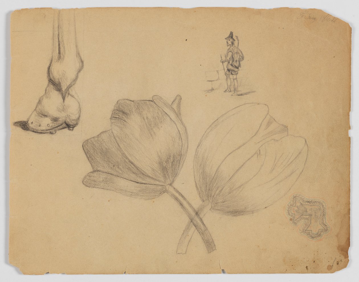 Página de cuaderno de bocetos de Frederick Krieg