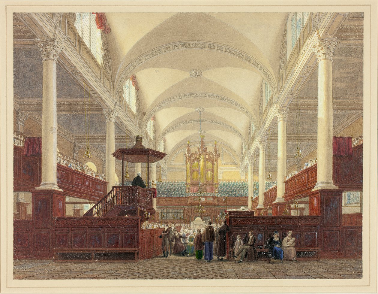 Interior de la Iglesia de Cristo de Frederick Mackenzie