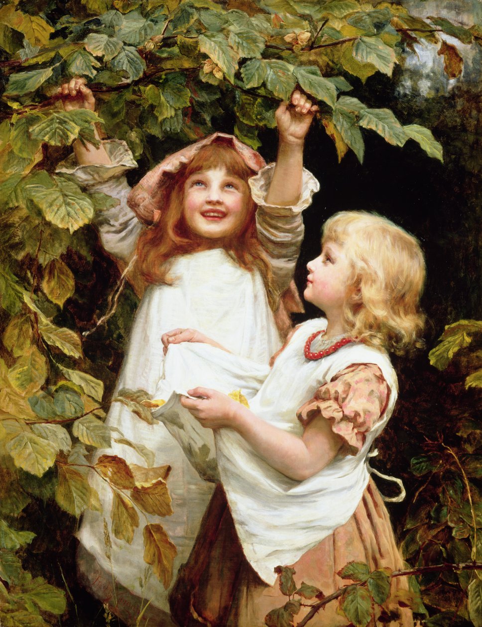 Recogiendo nueces de Frederick Morgan