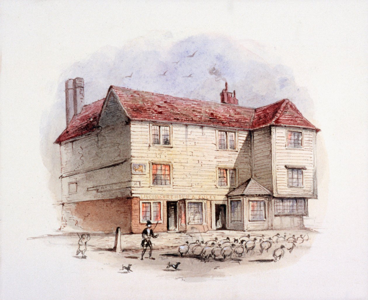 Islington Green, Londres, c. 1840 de Frederick Napoleon Shepherd