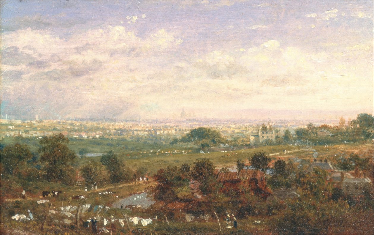 Londres desde Islington Hill de Frederick Nash