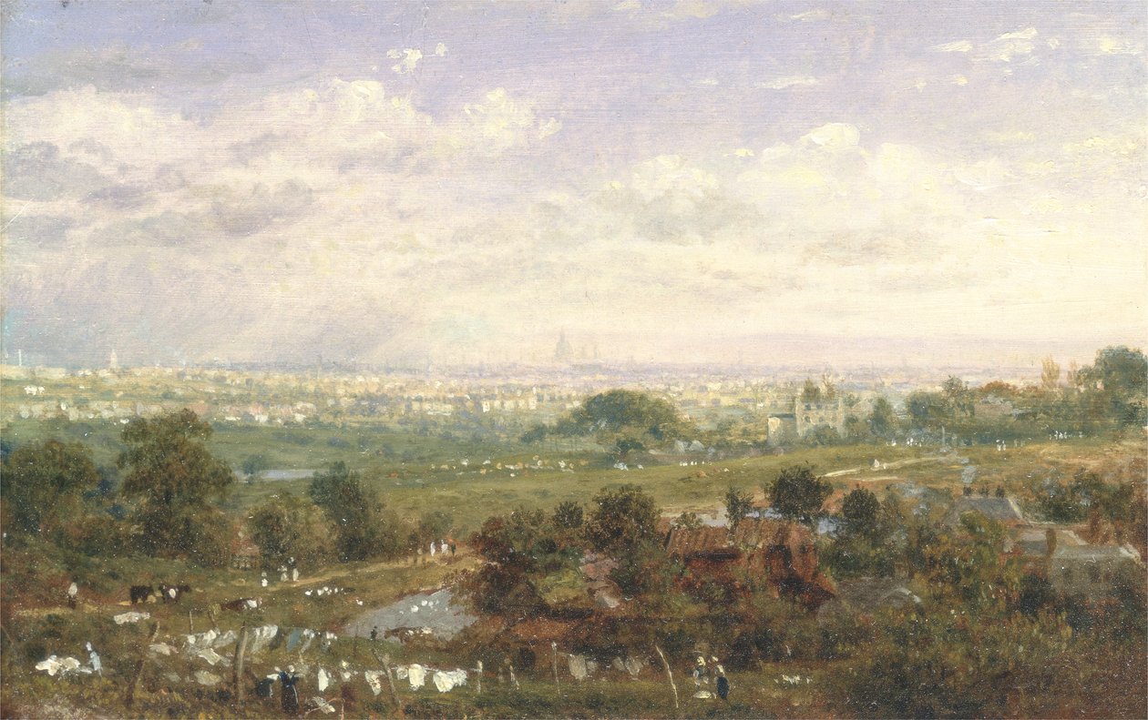 Londres desde Islington Hill, c.1820-30 de Frederick Nash