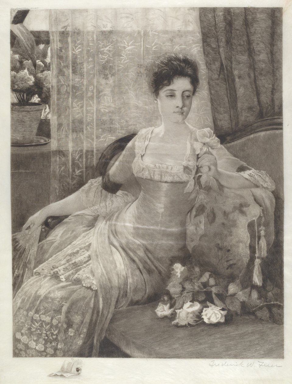 Sin título (Niña en un sofá) de Frederick W. Freer