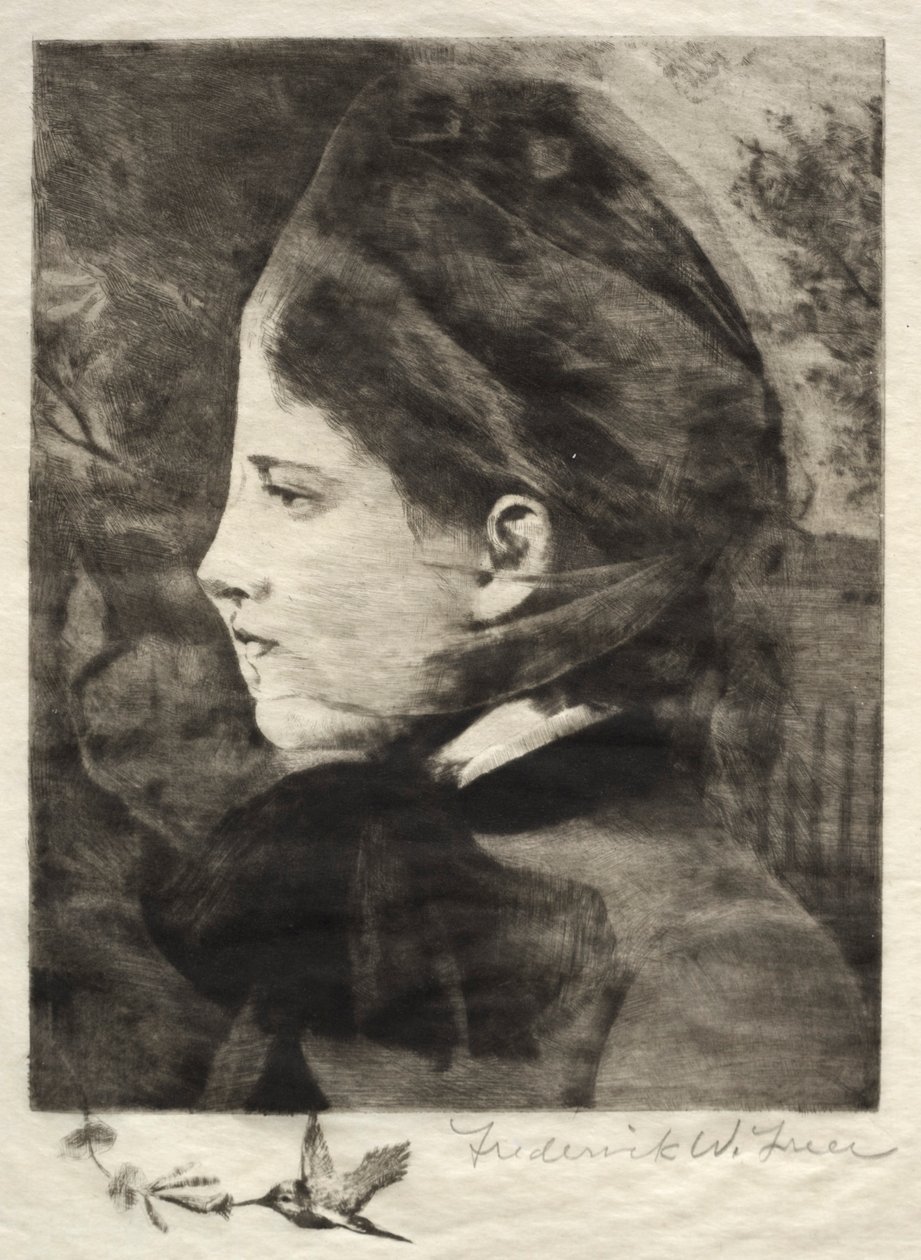 Cabeza de mujer de Frederick Warren Freer
