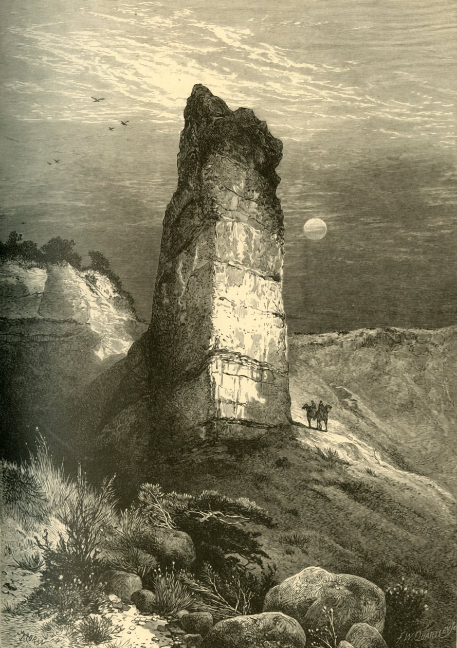 Roca Monumento, Cañón Echo, 1874 de Frederick William Quartley