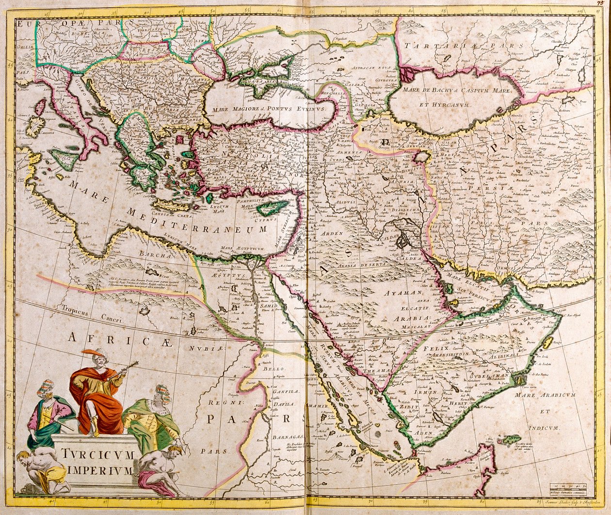 Mapa del Imperio Turco de Frederick de Wit