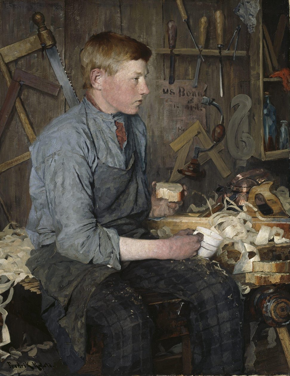 El joven carpintero de Fredrik Kolstoe