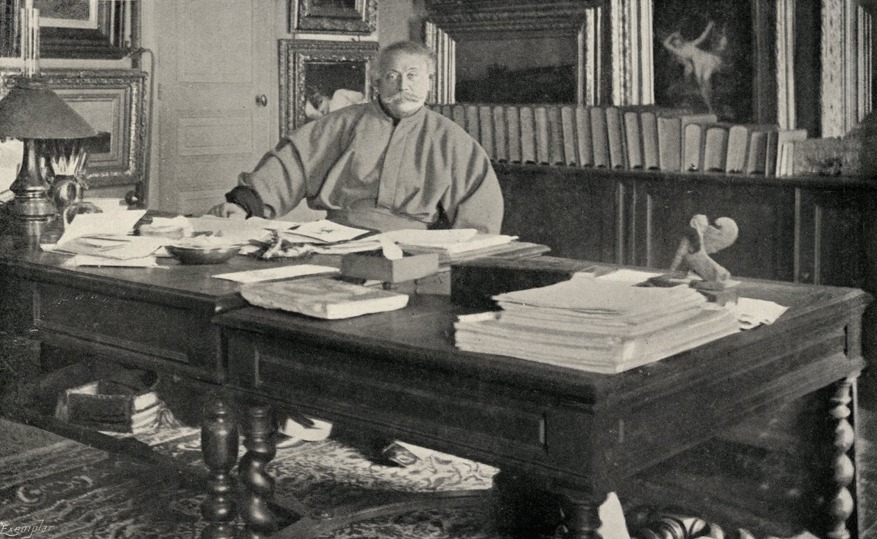Alexandre Dumas Hijo (1824-95) en su estudio de French Photographer