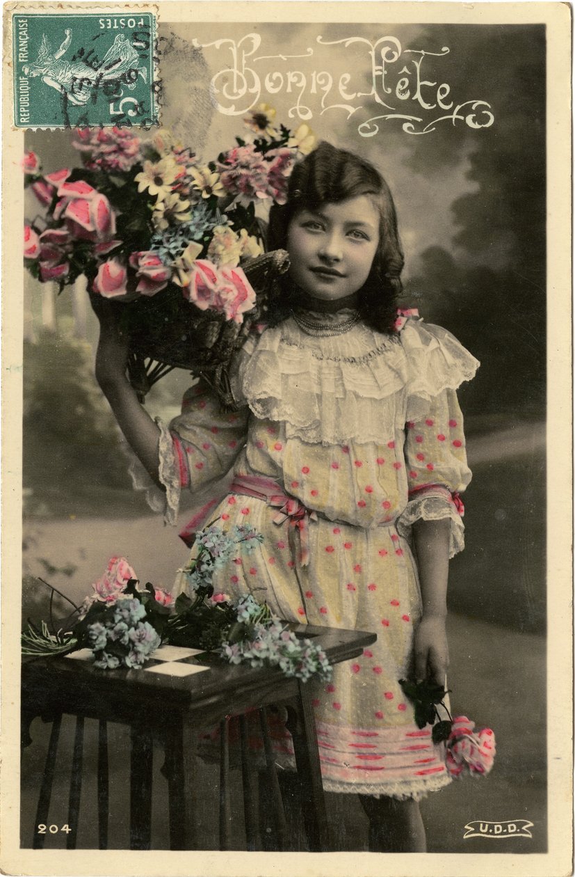 Postal de Bonne fête, 1908 de French Photographer