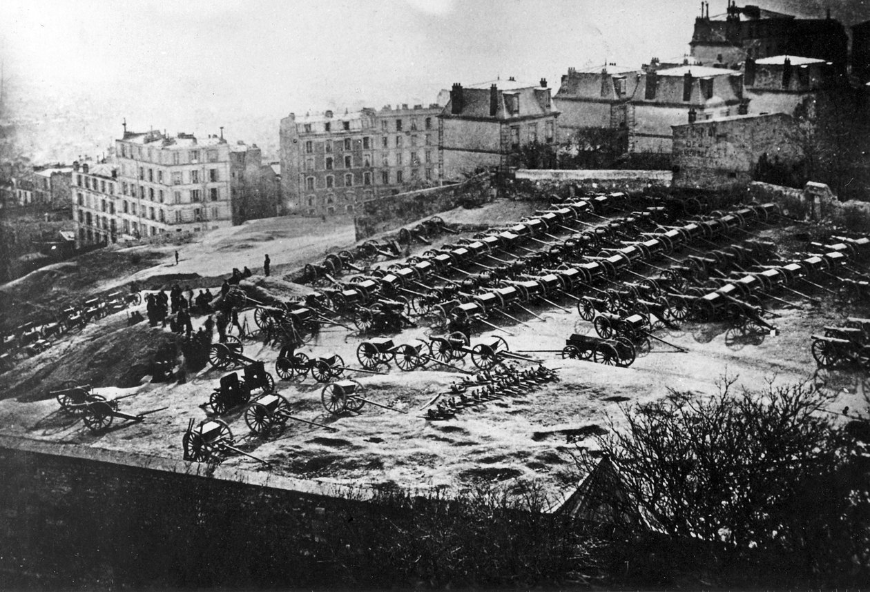 Parque de Cañones en Montmartre, 1871 de French Photographer