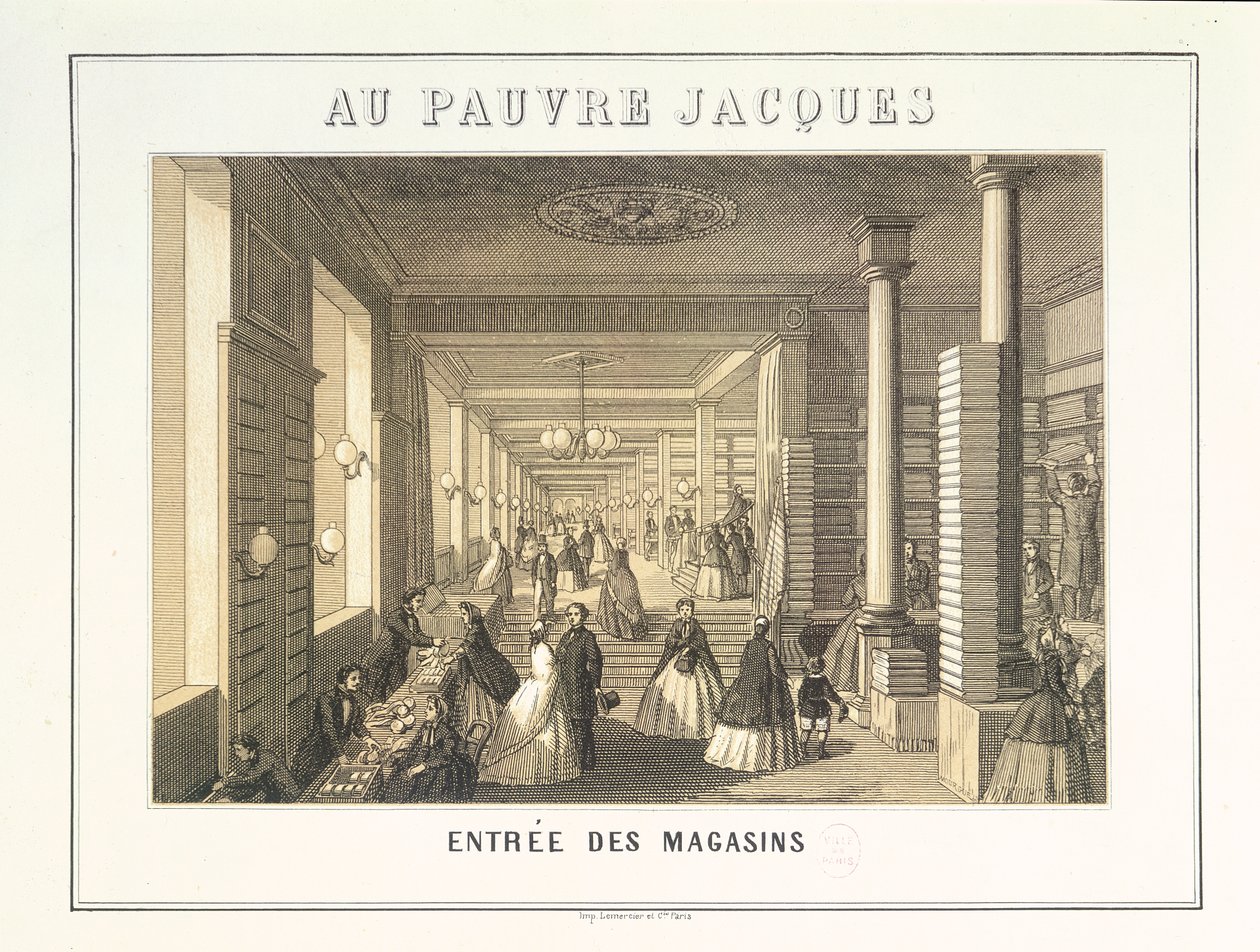 Au Pauvre Jacques: Entrada a las tiendas de French School