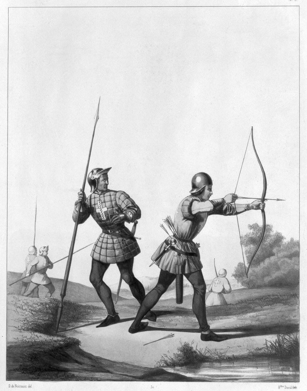 Arqueros libres durante el reinado de Luis XI (1461-83) de French School