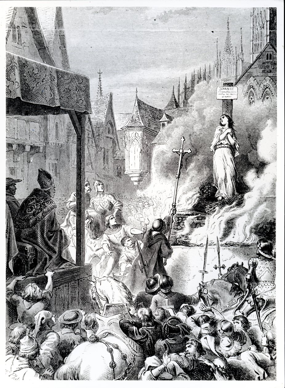 Juana de Arco en la Hoguera de French School