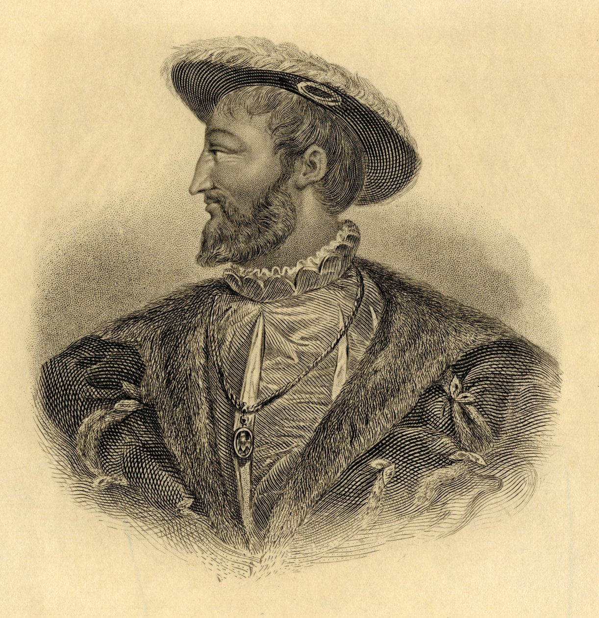 Rey Francisco I (1494-1547) de French School