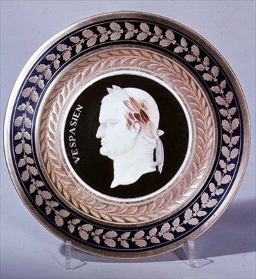 Plato que representa al emperador Vespasiano (9-79AD) c.1810 de French School