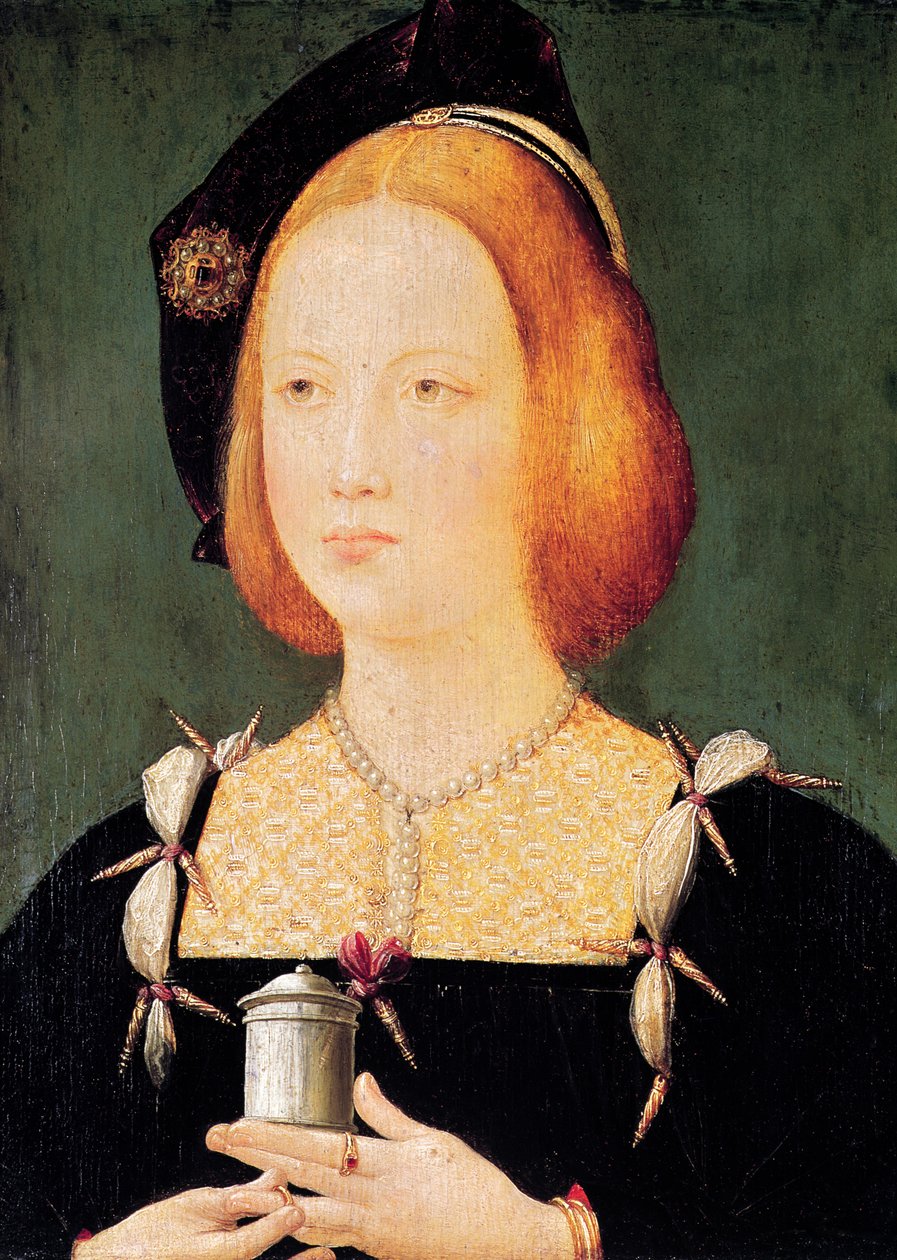 Retrato de María de Inglaterra (1496-1533) esposa de Luis XII (1494-1533) c.1514 de French School