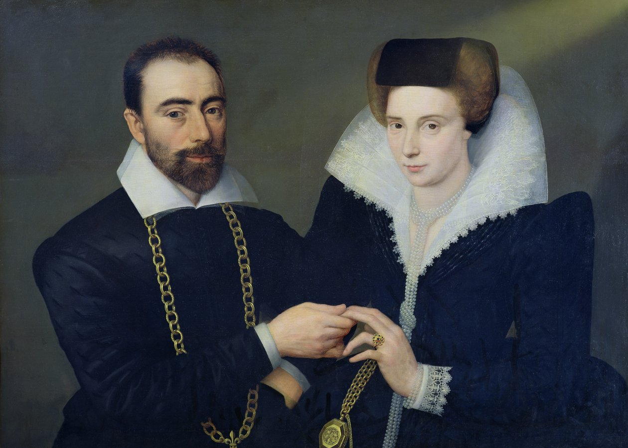 Retrato de una pareja de French School