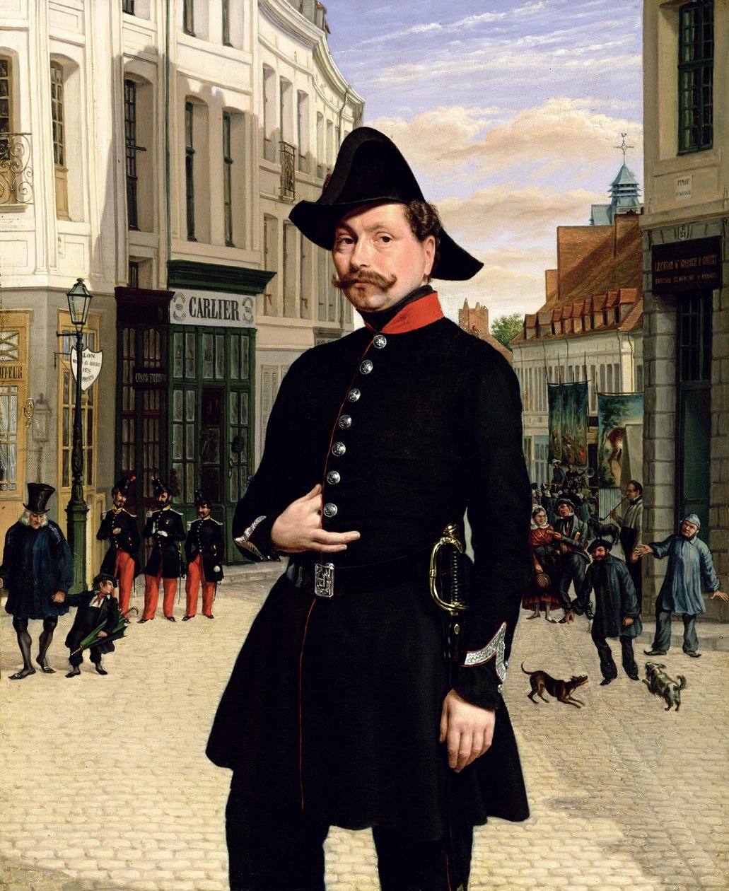 Retrato de un Oficial de Policía en Douai en 1848 de French School