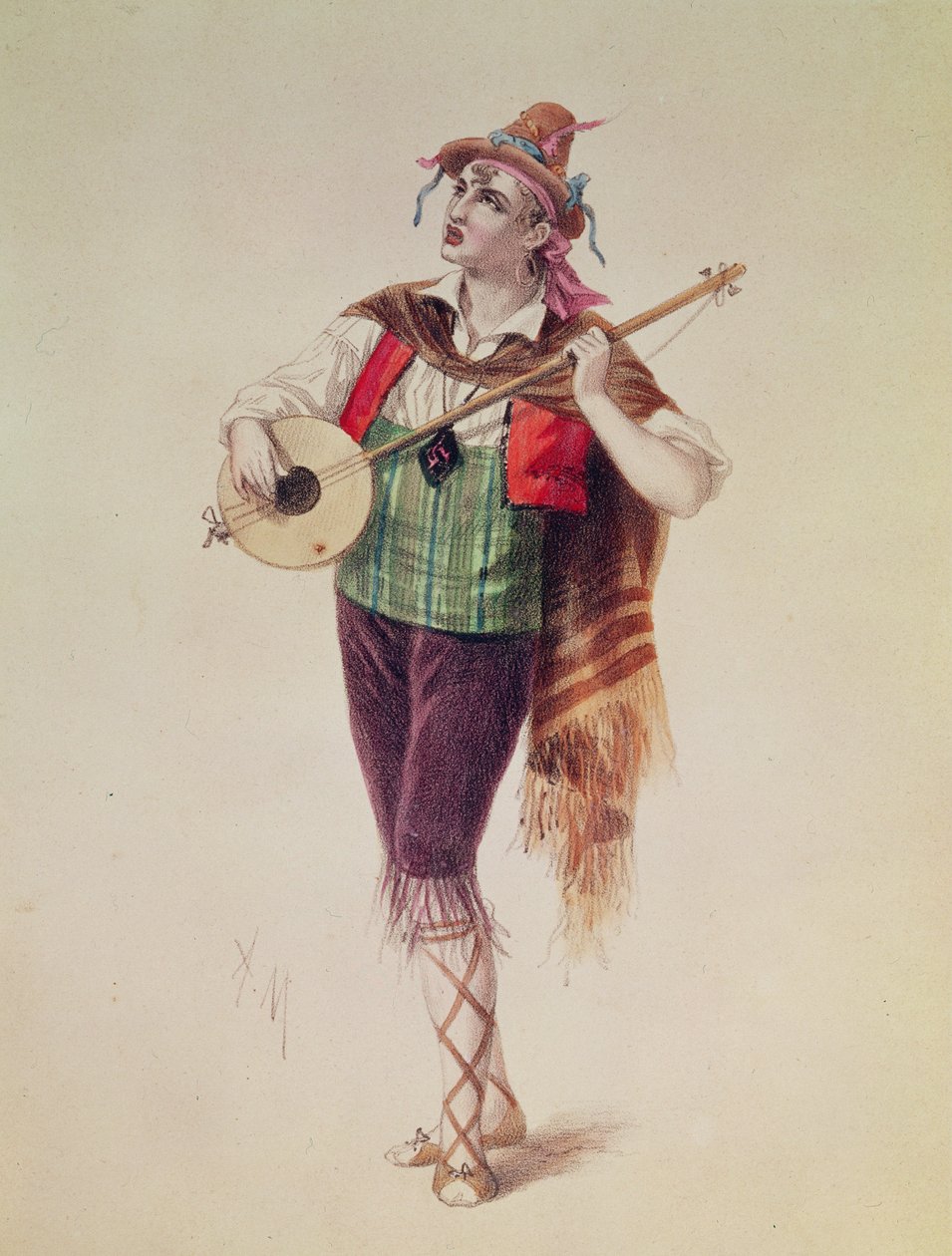 El actor Dupuis como Piquillo en la opereta 