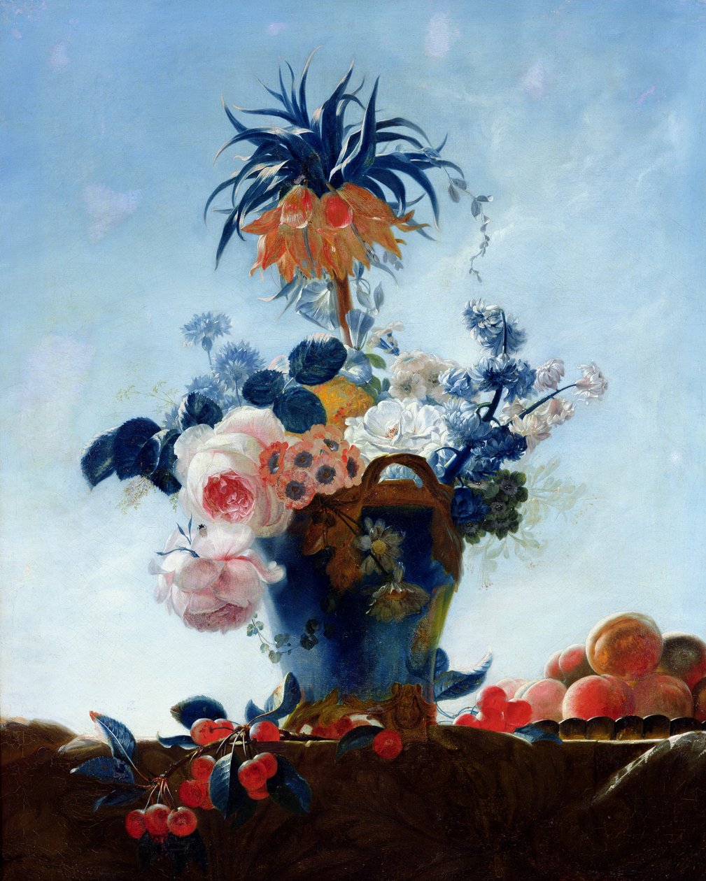 Jarrón con flores de French School