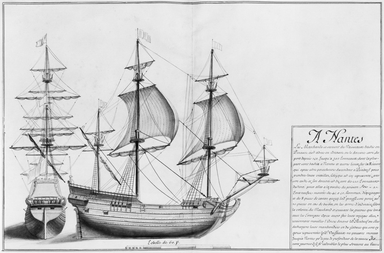 Barcos, Nantes, ilustración de 