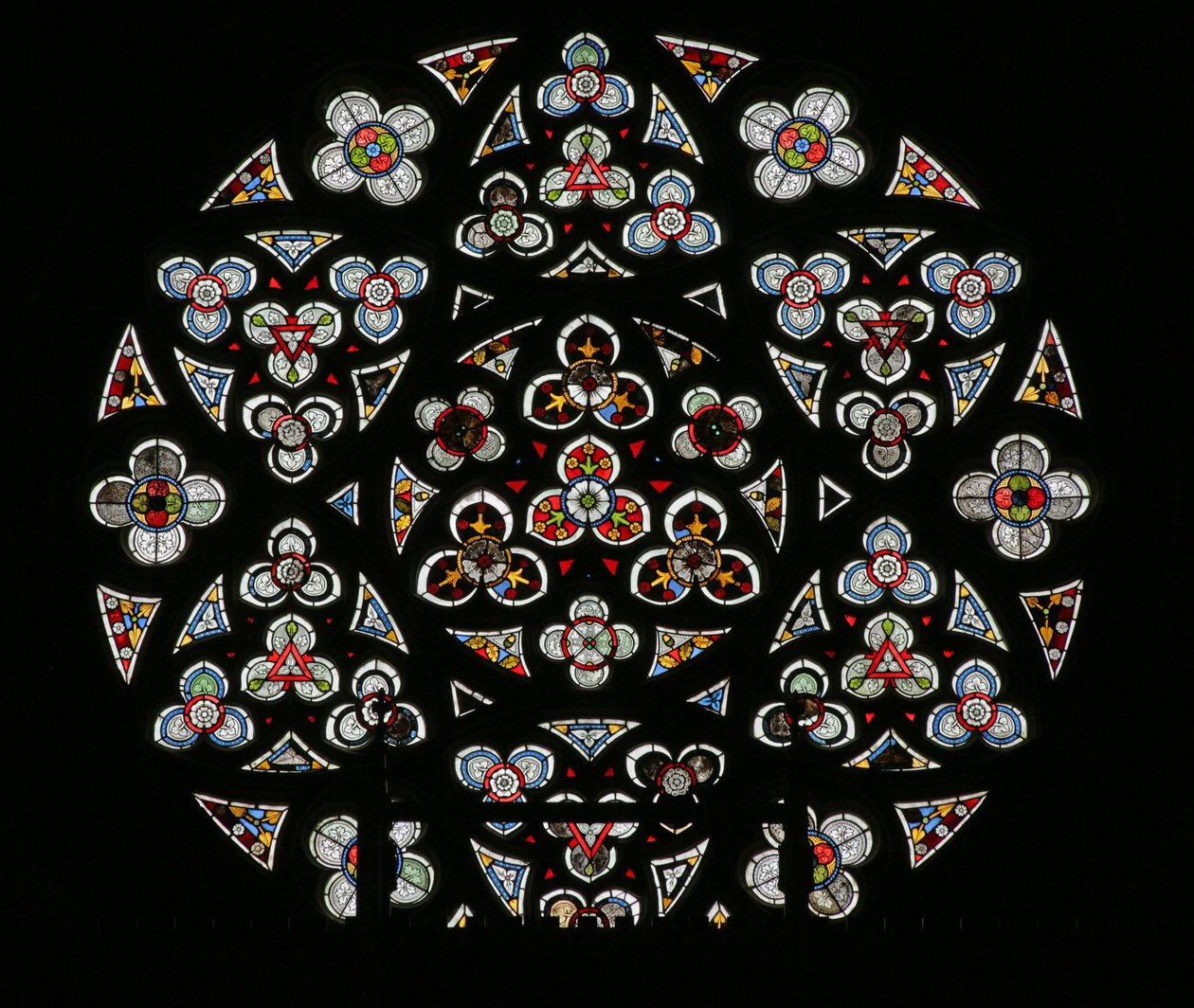 Rosetón oeste, siglos XIV-XX de French School