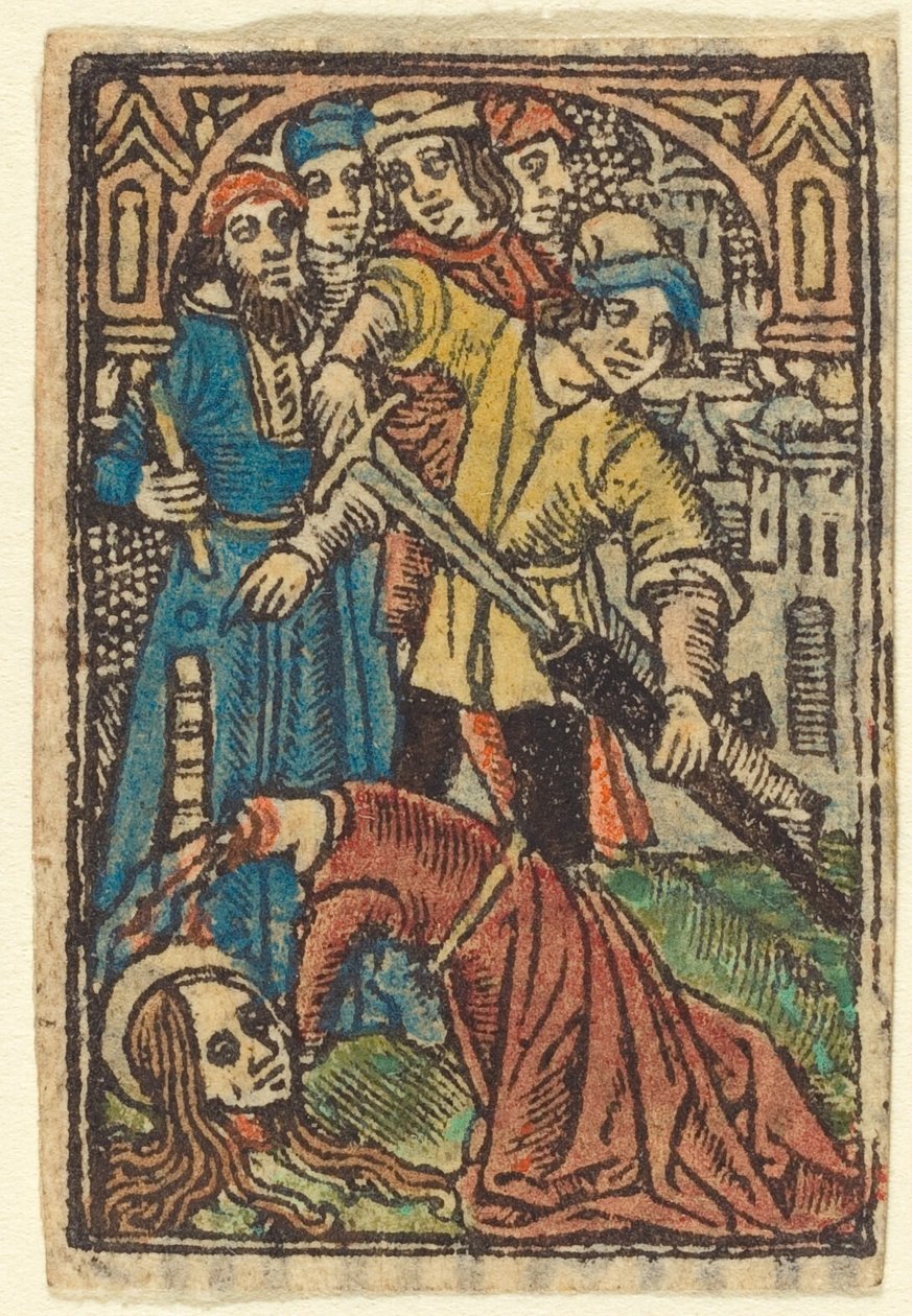 Decapitación de Santa Catalina (?) de French 15th Century