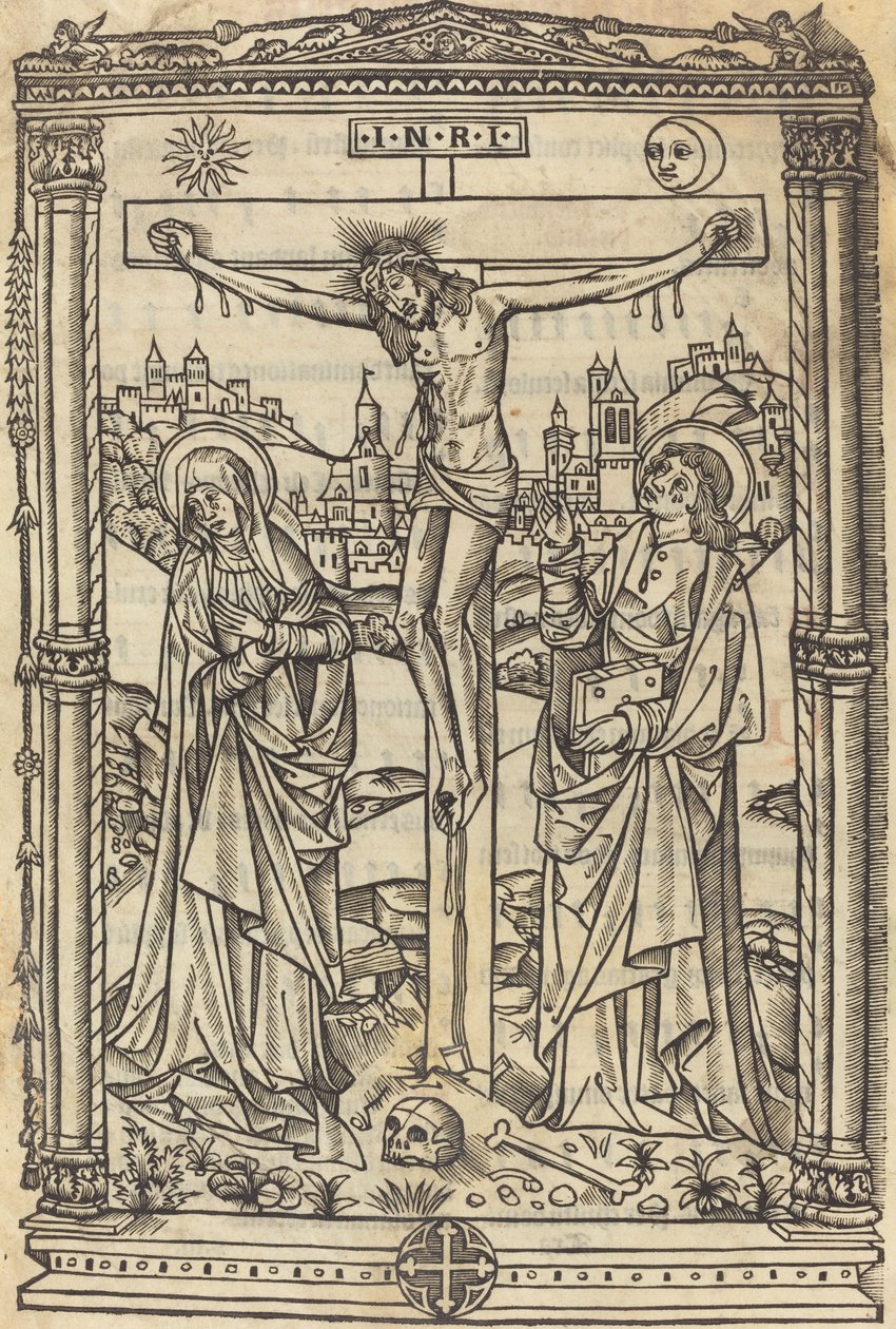 Cristo en la cruz de French 15th Century