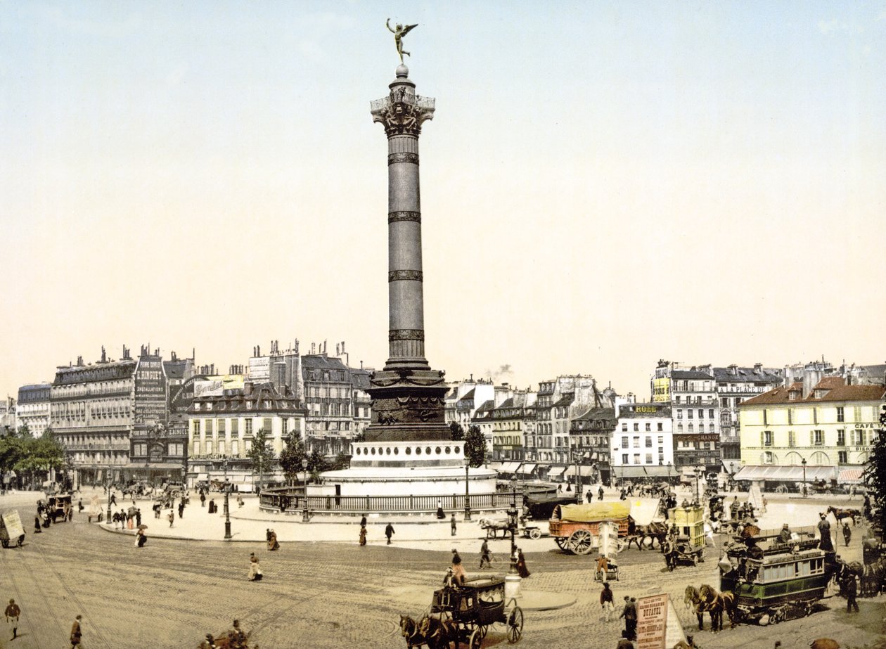 Place de la Bastille, París, pub. 1900 de French Photographer