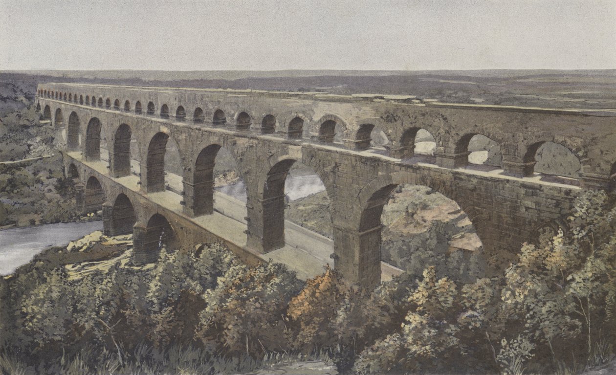 Remoulins, Puente-Acueducto romano, sobre el Gardon de French Photographer