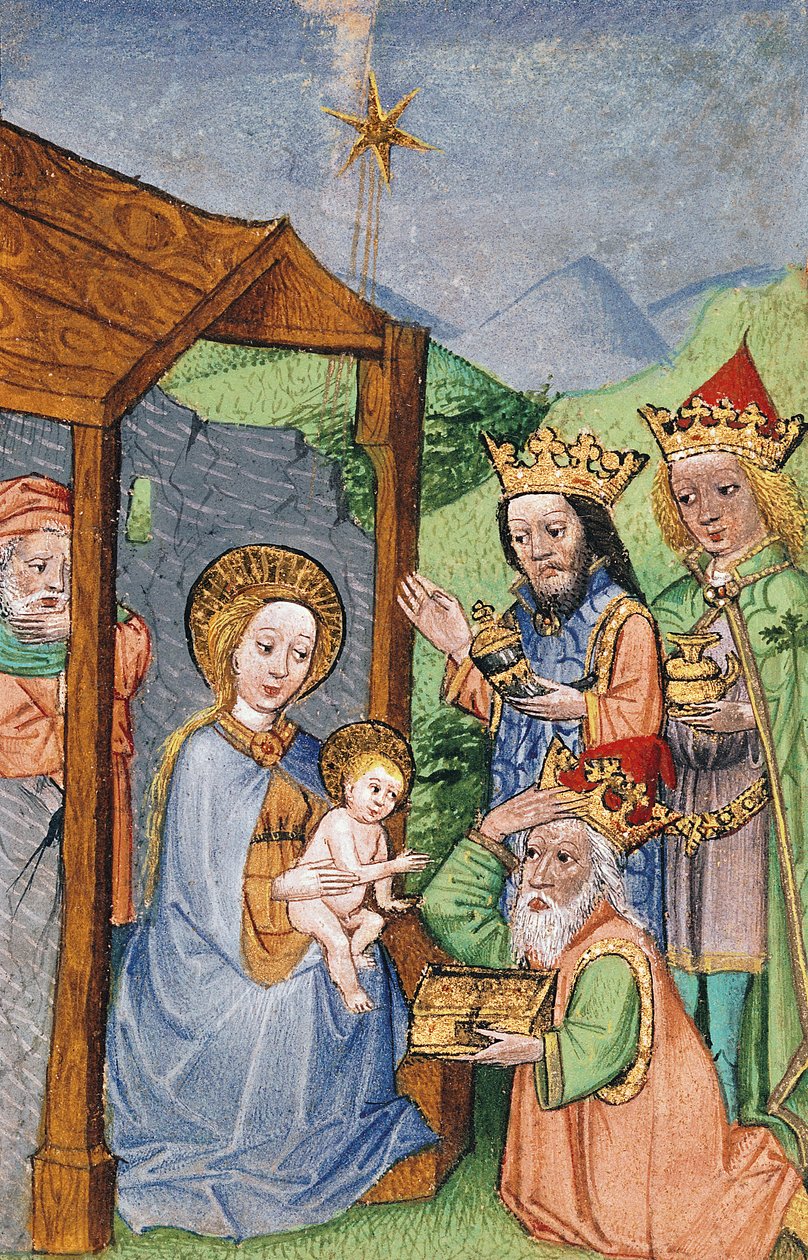 Adoración de los Magos de French School