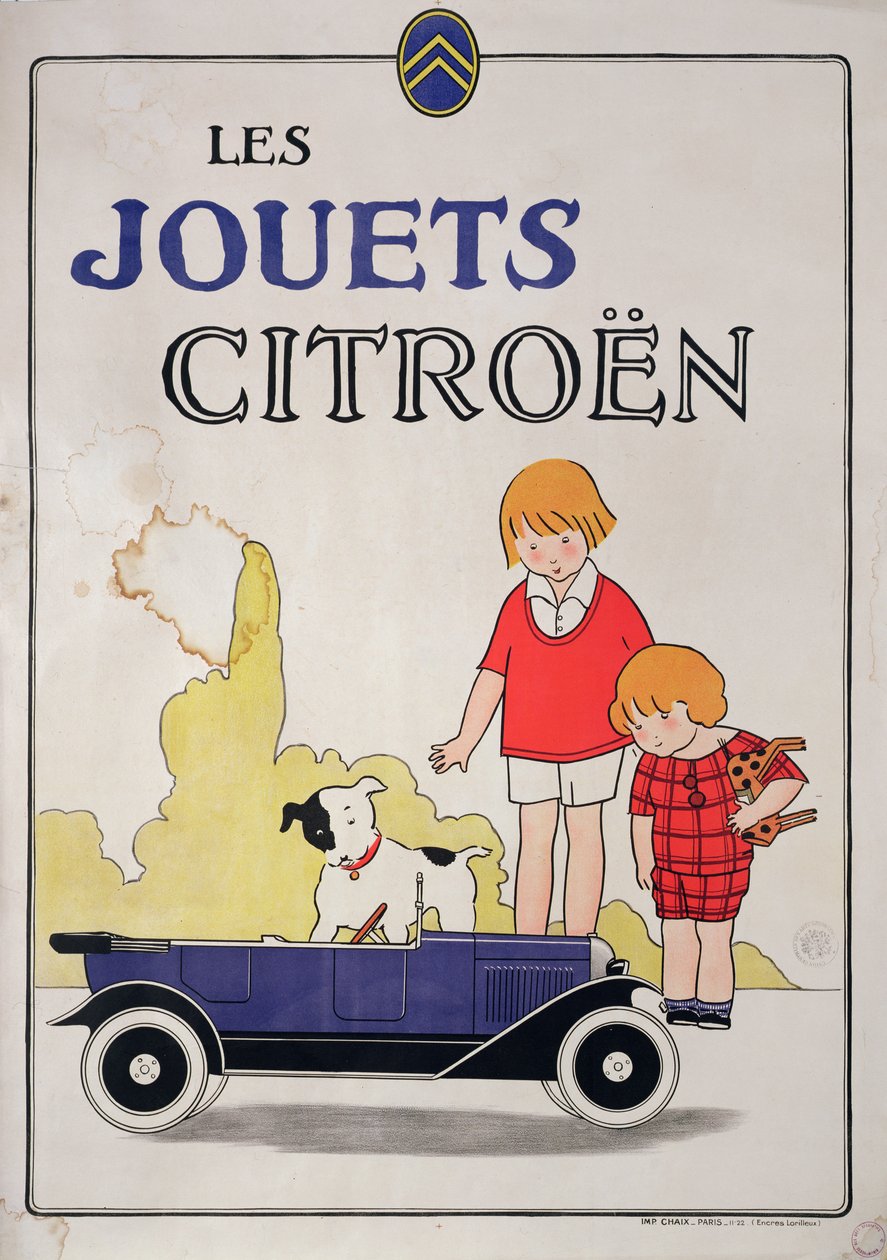 Anuncio de juguetes Citroen, 1922 de French School