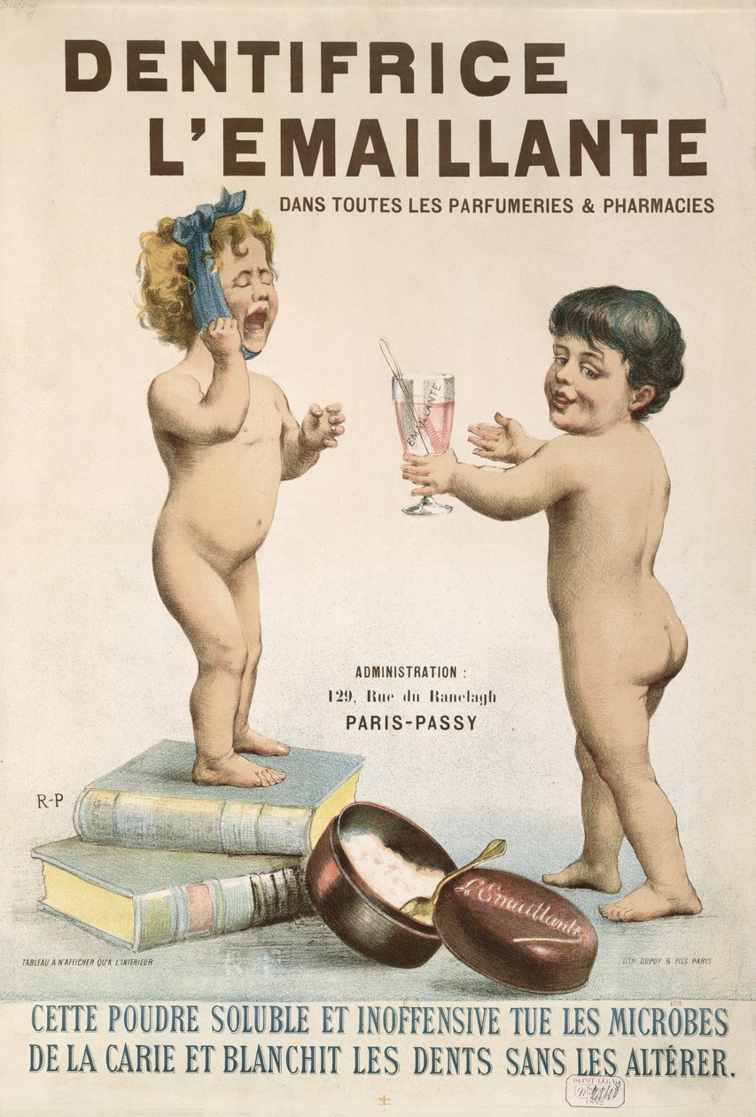 Anuncio de LEmaillante Dentifrice, 1892 de French School