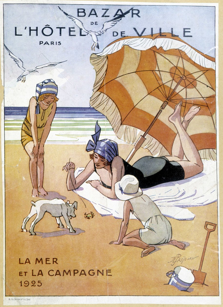 Publicidad "Bazar Hotel de Ville". de French School