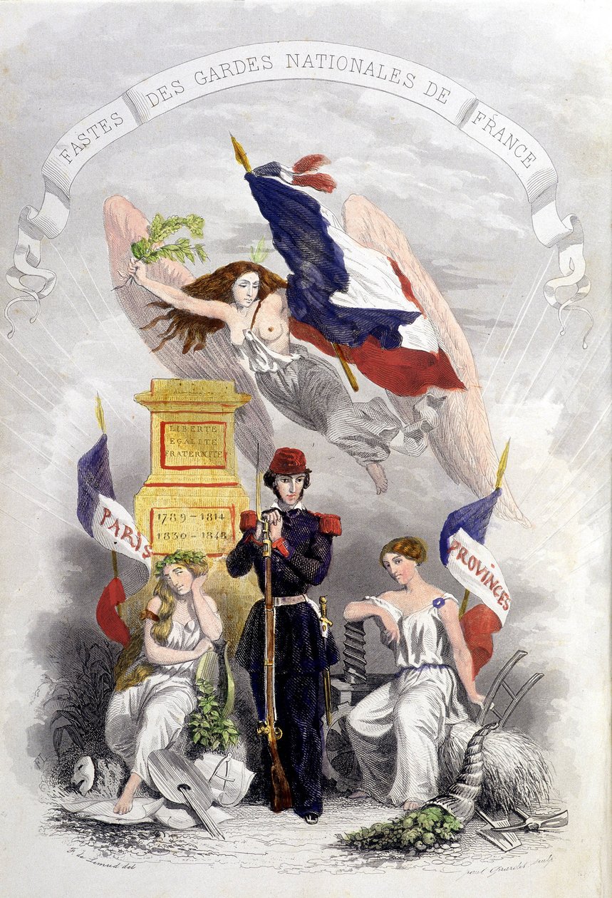Alegoría de las Revoluciones Francesas de French School