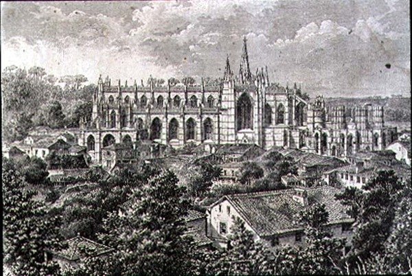 Monasterio de Batalha en la década de 1860 de French School