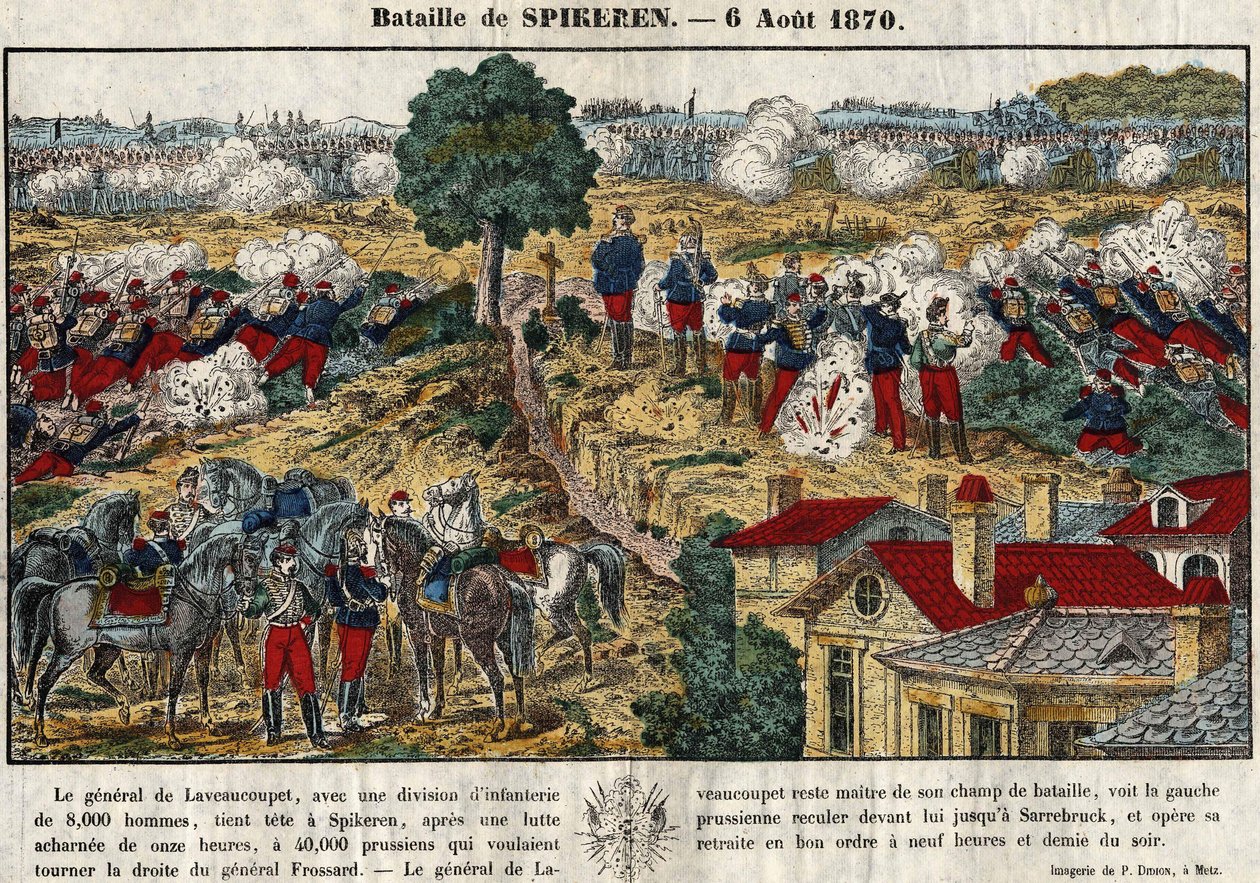 Batalla de Spicheren el 6 de agosto de French School