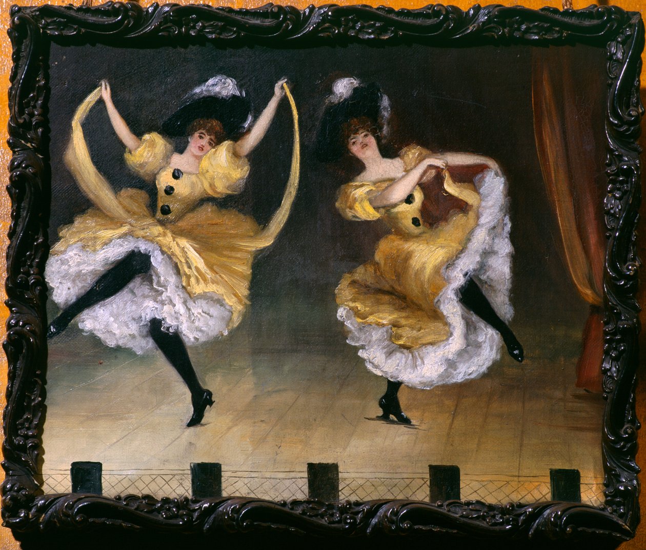 Cancan Dancers (óleo sobre lienzo) de French School